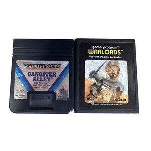 Vintage Atari 2600 Games 2 Games Warlords & Gangster Alley